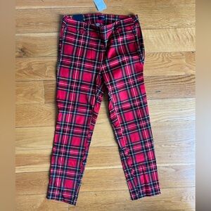NEW J. Crew Vibrant Stretch Tartan Plaid Pants